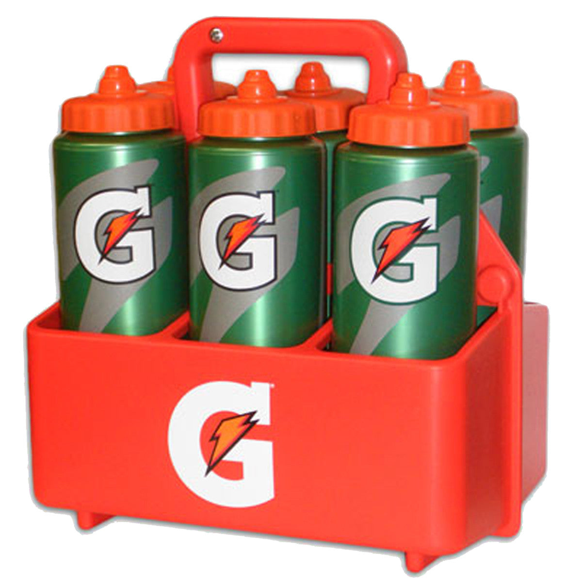 Official Gatorade Bottle Carrier with 6 Squeeze Bottles – Powder